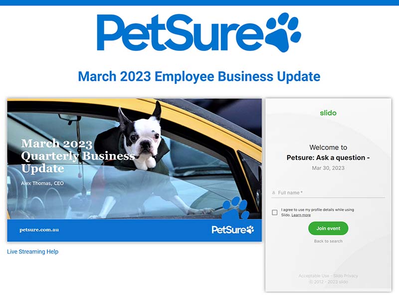 live streaming petsure Blog post